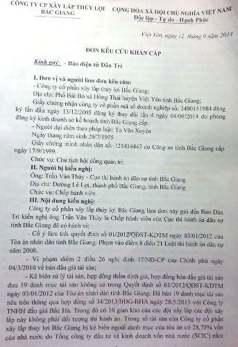 Cục thi hành án tỉnh Bắc Giang bị tố kê biên tràn lan ngoài nội dung bản án - 3 Cục thi hành án tỉnh Bắc Giang bị tố kê biên tràn lan ngoài nội dung bản án