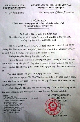 Ngôi nhà 4 tầng của gia đình bà Nguyễn Thị Cẩm Vân đã hoàn thiện.