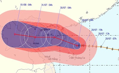 Đêm nay bão vào vịnh Bắc bộ, dự báo tâm bão từ Thái Bình - Nghệ An - 1