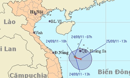 Áp thấp nhiệt đới mạnh thành bão trên biển - 1 Áp thấp nhiệt đới mạnh thành bão trên biển - 1