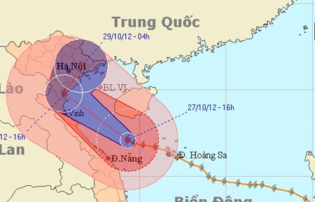 Bão số 8 gây mưa to ở miền Bắc - 1 Bão số 8 gây mưa diện rộng khắp miền Trung và miền Đồng bằng Bắc bộ. (Ảnh: NCHMF)