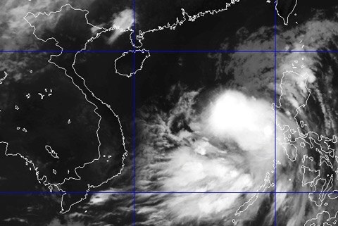 Bão số 3 "tăng sức", dự kiến đổ bộ vào đất liền Trung Quốc - 1 Hình ảnh bão số 3 nhìn từ vệ tinh (Ảnh: NCHMF)