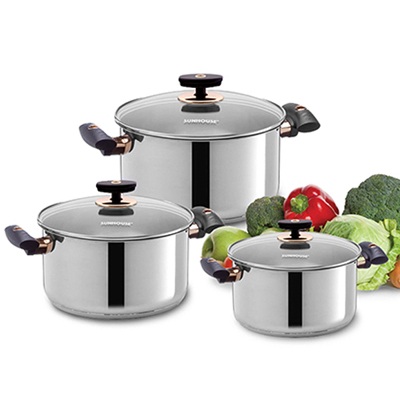 Sunhouse lại gây “sốc” với bộ nồi inox cao cấp - 1 Bộ nồi Inox cao cấp SH889