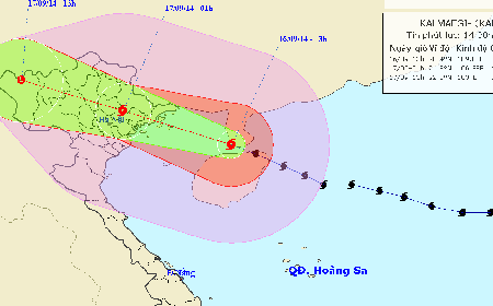 “Gói ghém” tài sản, di tản dân trước giờ bão đổ bộ - 13 Bão số 3 đang tiến sâu vào đông bằng Bắc bộ. (Ảnh: NCHMF)