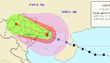 Bão số 3 đang gây mưa lớn diện rộng tại miền Bắc. (Ảnh: NCHMF)