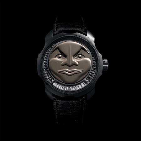 Tản mạn chuyện đàn ông, mô-tô và đồng hồ - 7  Đồng hồ Sarpaneva Moonshine thân
vỏ mạ DLC đen huyền bí.