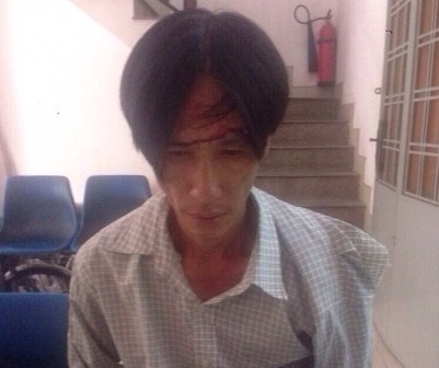 Nghi can Quách Minh Đạt tại trụ sở Công an