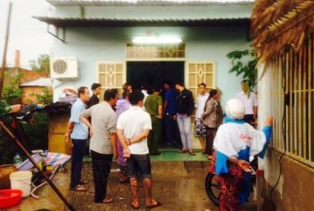 Hiện trường vụ nghi án giết người tình rồi tự sát.