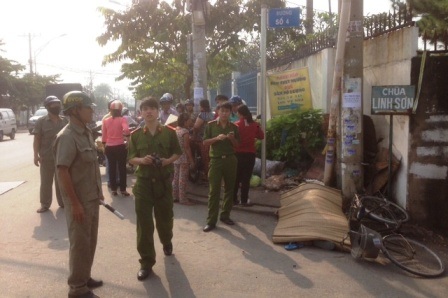 Hiện trường nơi cụ ông tử vong.
