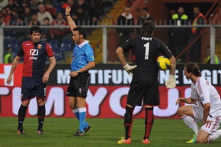 Vòng 14 Serie A: Ngập tràn thẻ đỏ… - 1