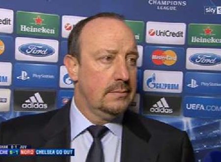 Chelsea bị loại, HLV Benitez vẫn cảm thấy hạnh phúc - 1 HLV Benitez vẫn khá lạc quan dù Chelsea bị loại khỏi Champions League