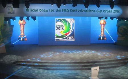 Bốc thăm Confederations Cup 2013: Italia đụng Brazil - 1 Quang cảnh buổi lễ bốc thăm Confederations Cup 2013