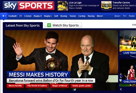 Báo chí thế giới đồng loạt tung hô Messi - 3 Sky Sport (Anh) với tiêu đề ngắn gọn nhưng đầy ý nghĩa: “Messi đã làm nên lịch sử”