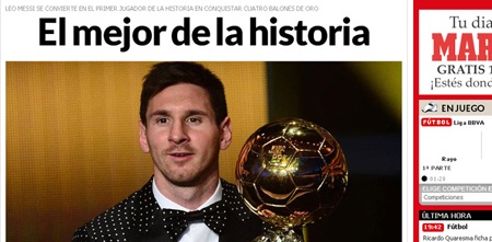 Báo chí thế giới đồng loạt tung hô Messi - 6 Trong khi đó, nhật báo Ole (Argentina) hoan hỉ chúc mừng “người hùng” Messi