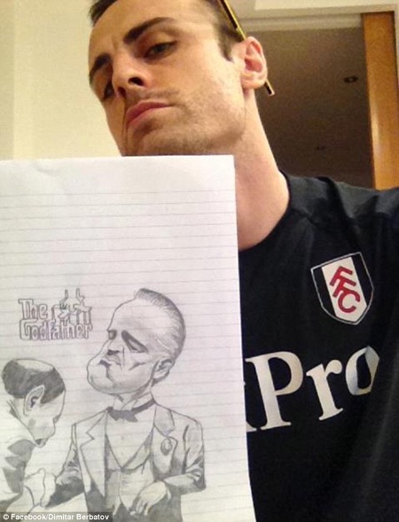 “Khai quật” tài vẽ tranh của “họa sĩ’ Dimitar Berbatov - 1 Marlon Brando, người thủ vai bố già Vito Corleone nổi tiếng là diễn viên yêu thích của Berbatov