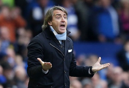 Mancini đã rất tức giận sau trận thua trước Everton