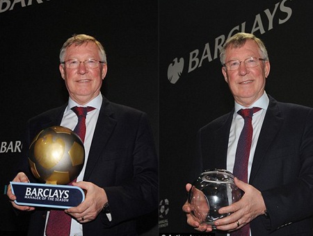 Alex Ferguson giành danh hiệu cuối cùng trước khi nghỉ hưu - 1 Sir Alex giành cú đúp danh hiệu cá nhân mùa này trước khi nghỉ hưu