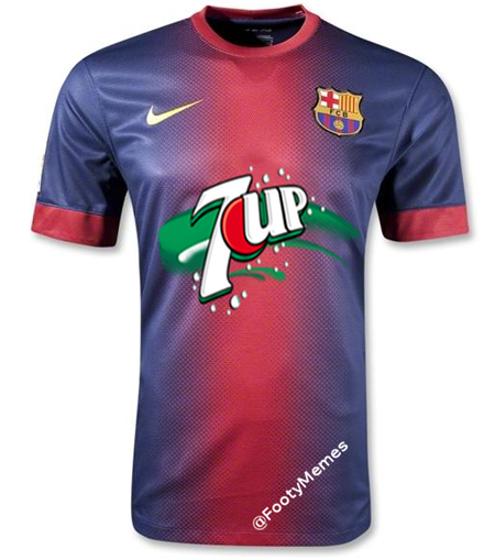 Thất bại tủi hổ của Barcelona và Real Madrid qua lăng kính hài hước - 6 Logo mới trên áo của Barcelona sau trận thua Barcelona