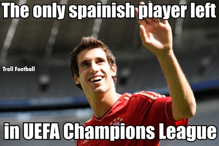 Thất bại tủi hổ của Barcelona và Real Madrid qua lăng kính hài hước - 8 Javi Martinez, người Tây Ban Nha cuối cùng tại Champions League