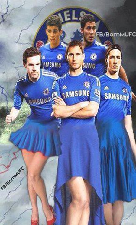 Biếm họa về “kịch sĩ” David Luiz - 12 Những cầu thủ Chelsea được ví như những kẻ đàn bà sau pha ăn vạ của David Luiz
