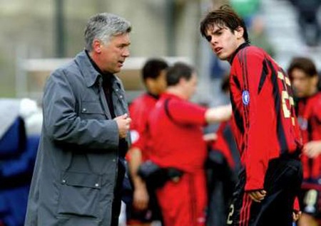 Kaka từng có giai đoạn huy hoàng ở AC Milan dưới triều đại của Ancelotti