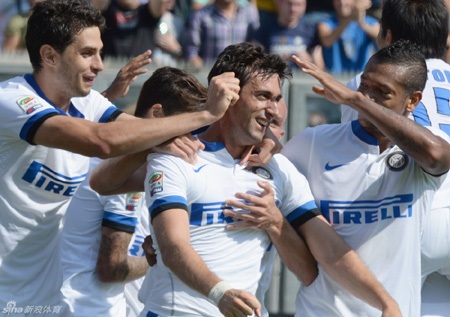 Llorente cứu Juventus, Inter đại thắng 7-0 trước Sassuolo - 2 Milito trở lại ấn tượng với cú đúp trong trận đấu này
