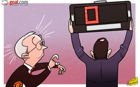 Những bức ảnh biếm họa ấn tượng nhất năm 2013 - 8 “Fergie Time” đã kết thúc. Sir Alex nghỉ hưu trong năm qua, để lại tiếc thương cho những CĐV