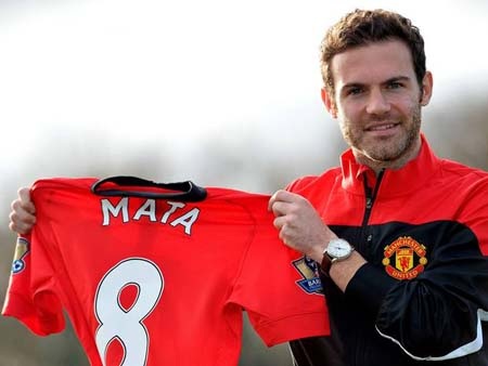 Juan Mata đã chọn áo số 8, thay vì số 7