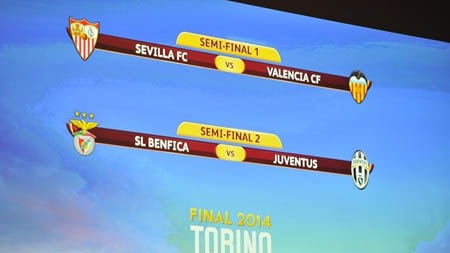 Bốc thăm Europa League: Đại chiến Tây Ban Nha - 1 Sevilla và
Valencia phải đụng nhau ở vòng bán kết Europa League