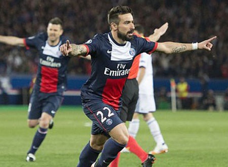 Đội hình tiêu biểu lượt đi tứ kết Champions League - 3 Lavezzi, vũ
khí bí mật của PSG