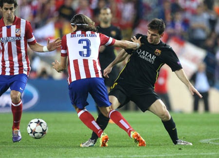 Messi trải
qua trận đấu vô cùng thất vọng trước Atletico Madrid
