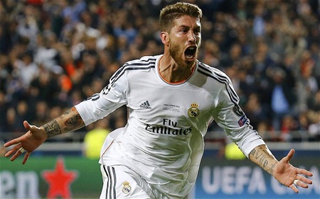 Real Madrid thống trị đội hình tiêu biểu Champions League - 2 Sergio
Ramos thường xuyên ghi bàn thắng vô cùng quan trọng cho Real Madrid