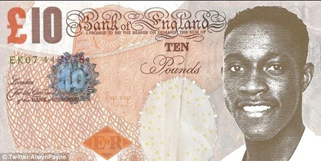 Hài hước ảnh chế tôn vinh Danny Welbeck - 3 Tới cả đồng 10 bảng Anh cũng in hình Welbeck