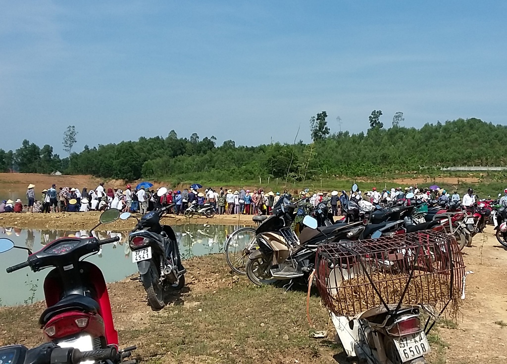 Đập Khe Tàng - nơi em Quang bị nạn.