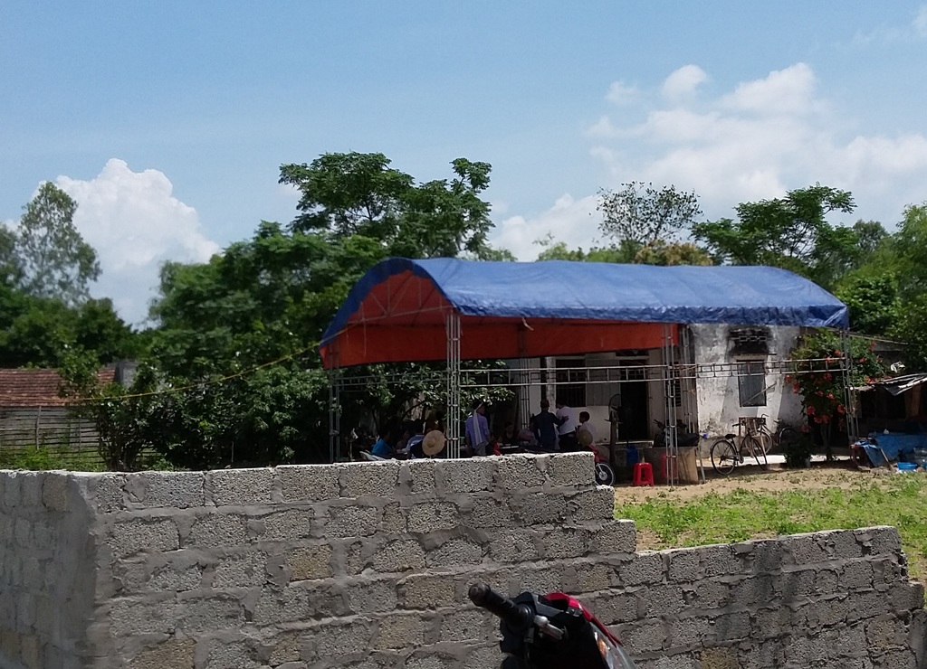 Căn nhà bà V. - nơi xảy ra sự việc.