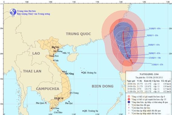 Bão Nanmadol gây gió giật cấp 12 trên biển Đông - 1