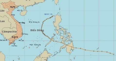 Đường đi của siêu bão Bopha với những diễn biến rất phức tạp