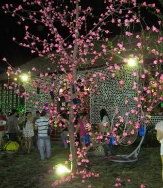 Nếu không lại gần khó ăn biết hoa đào làm bằng cổ chai