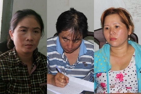 Chân dung Hiền, Nhân và Tuyết (từ trái sang)