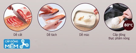 Tạm biệt xu hướng “ăn ngoài”! - 2 Cấp đông mềm giúp dễ dàng cắt ra thành từng miếng nhỏ, dễ tách thịt cá,