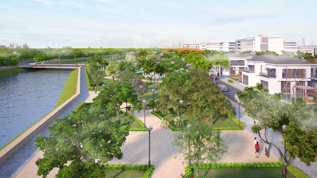 “Đón lộc PhoDong, tưng bừng vui Tết” cùng PhoDong Village - 2 Phối cảnh công viên ven sông dự kiến được đưa vào sử dụng trong năm 2015