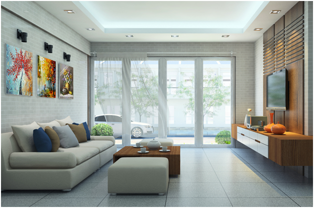 Chính thức nhận đặt chỗ khu đô thị thương mại RichHome - 3 Phối cảnh nội thất phòng khách một căn nhà 1 trệt, 1 lửng dự án RichHome