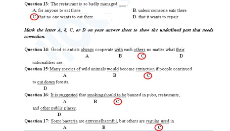 Gợi ý giải đề thi môn Anh văn tốt nghiệp THPT 2011 - 4