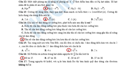 Gợi ý giải đề thi môn Vật lý tốt nghiệp THPT 2011 - 5 Gợi ý giải đề thi môn Vật lý tốt nghiệp THPT 2011 - 5