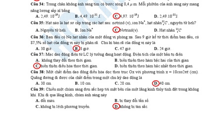 Gợi ý giải đề thi môn Vật lý tốt nghiệp THPT 2011 - 9 Gợi ý giải đề thi môn Vật lý tốt nghiệp THPT 2011 - 9