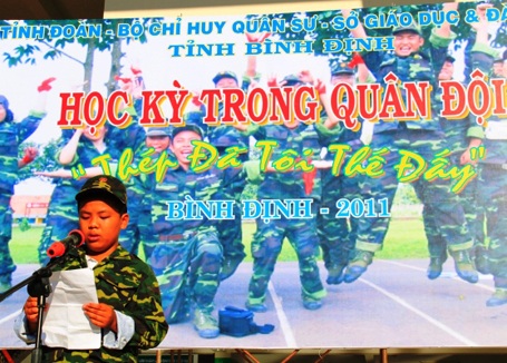 “Chiến sĩ nhí” háo hức tham gia “Học kỳ trong quân đội” - 1 “Chiến sĩ nhí” háo hức tham gia “Học kỳ trong quân đội” - 1