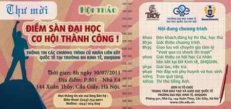 Hội thảo “Điểm sàn đại học, cơ hội thành công” tại ĐH Kinh tế, ĐHQGHN - 1 Hội thảo “Điểm sàn đại học, cơ hội thành công” tại ĐH Kinh tế, ĐHQGHN - 1