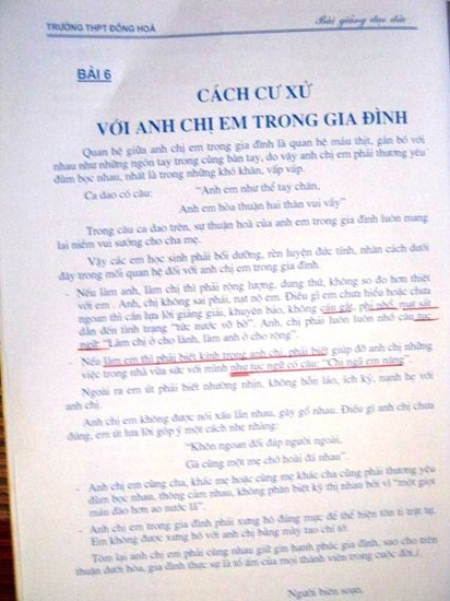 Bài giảng đạo đức "cười ra nước mắt" của 1 trường THPT Hải Phòng - 3 Bài giảng đạo đức "cười ra nước mắt" của 1 trường THPT Hải Phòng - 3
