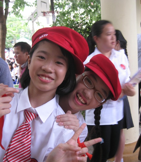 Chùm ảnh: Phấn khởi đón năm học mới - 14 Niềm vui vào năm học mới. (Ảnh: Mai Linh)