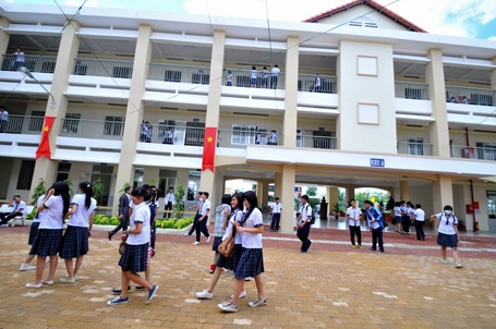 Khánh thành Trường THPT Trần Văn Giàu - 2 Một góc sân trường. (Ảnh: Minh Đức)